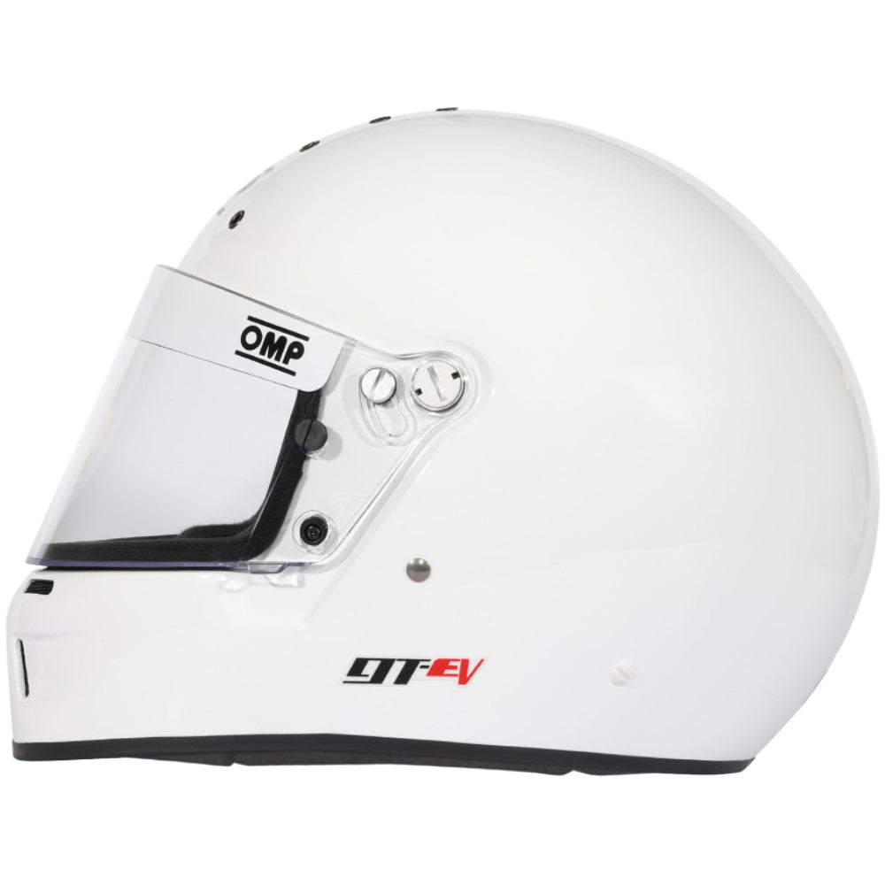 OMP GT-EV Racing Helmet white left image