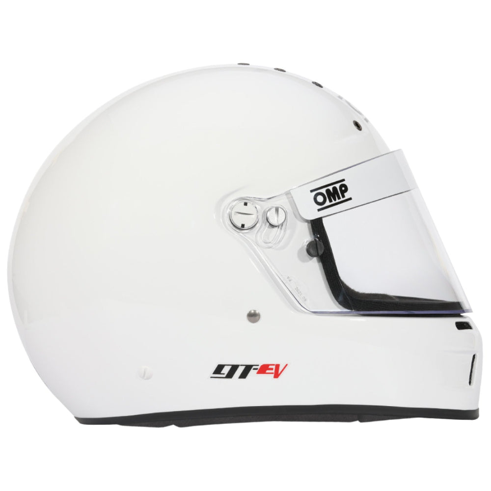OMP GT-EV Racing Helmet white right image