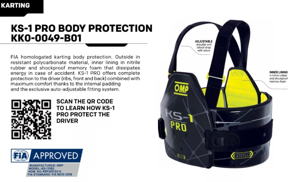 Omp Rib Protection OMP KS-1 Pro FIA 8870-2018 Rib Protector | Competition Motorsport ...