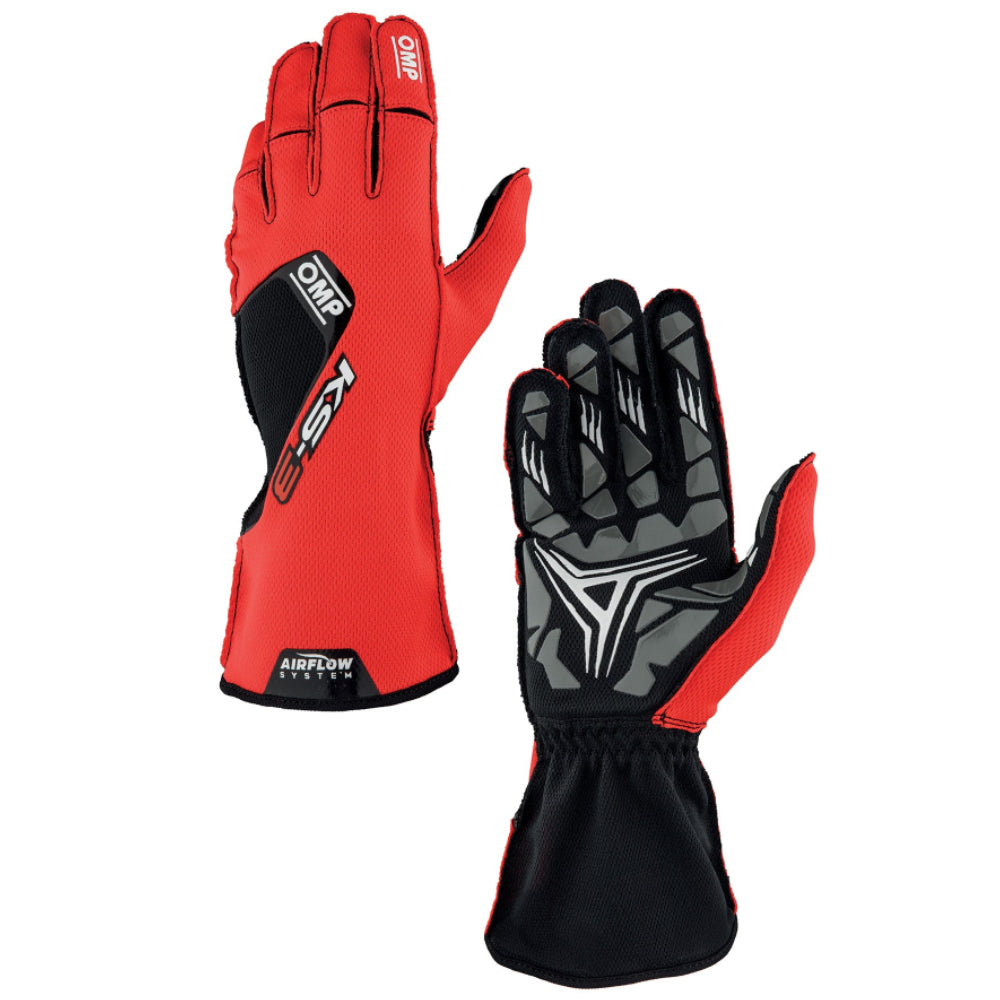 OMP KS-3 Kart Racing Gloves Red Image