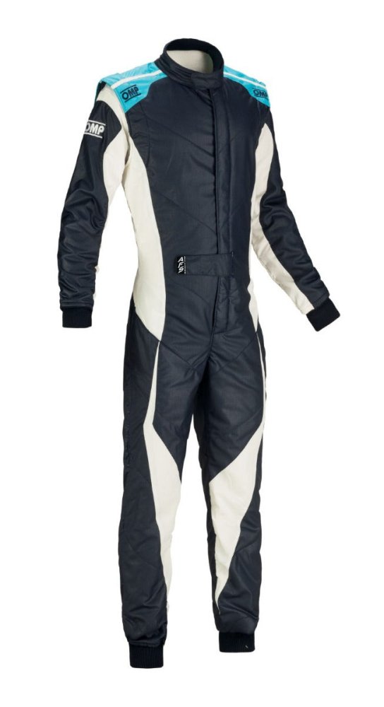 OMP Tecnica Evo Race Suit Blue / White Front Image