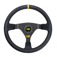 Thumbnail for OMP_WRC_Steering_Wheel_black_Leather_with_yellow_stitching_discount-offer-low-price-cheap-value-compare-image