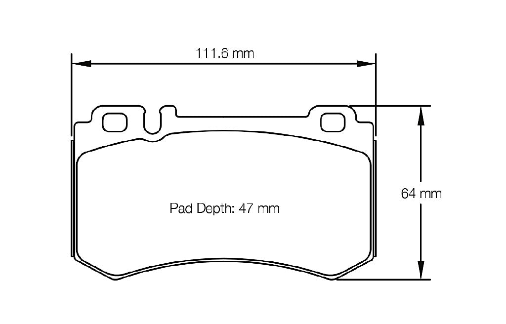 Pagid racing brake pad shape no. 8031 for Mercedes