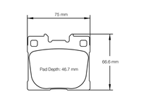 Thumbnail for Pagid racing brake pad shape no. 8300 Toyota GR Corolla & GR Yaris rear