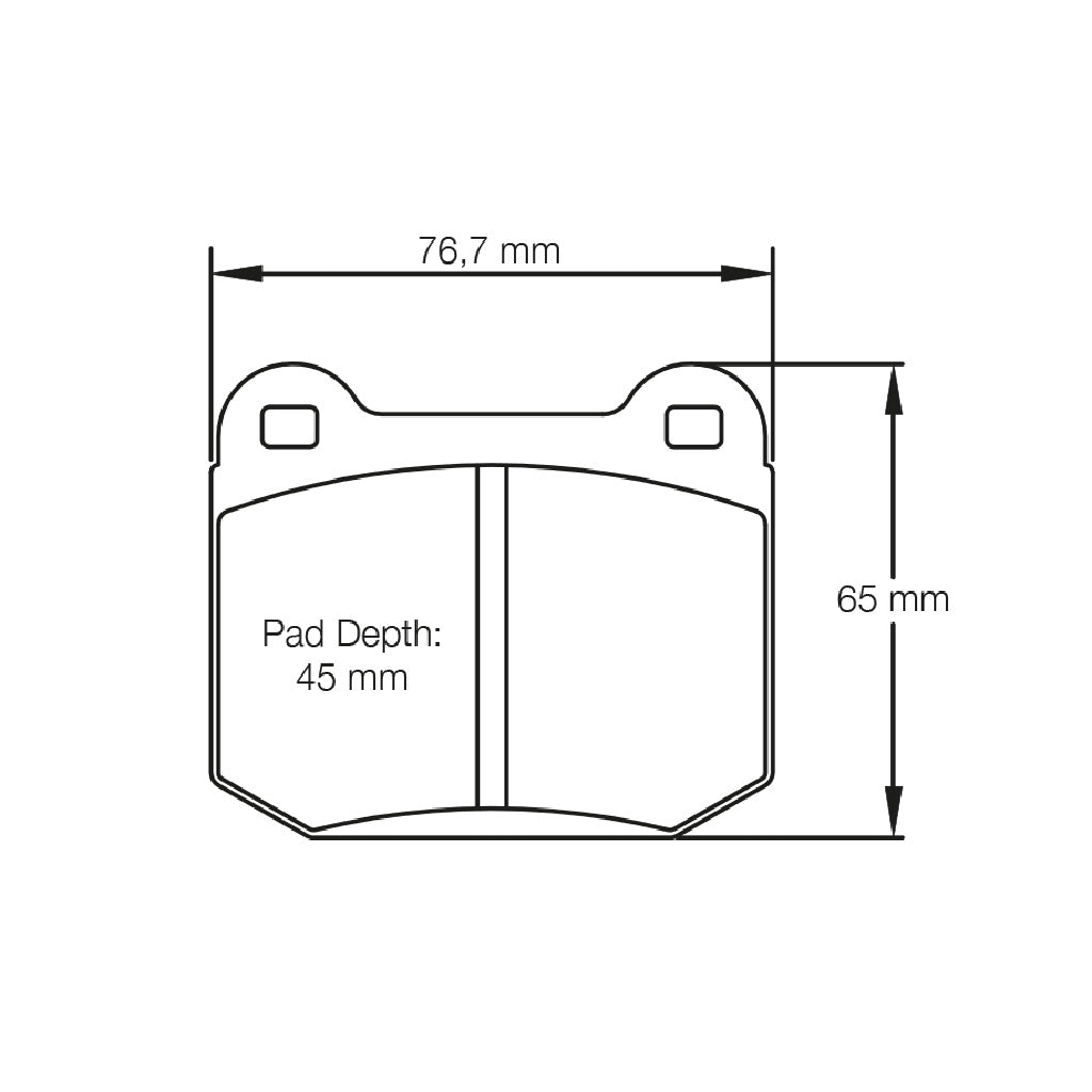 Pagid racing brake pad shape no. 1587 Mitsubishi Evo 5-9 and Subaru WRX STI 3 & 4 Gen