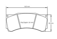 Thumbnail for Pagid racing brakes pad shape no. 1904