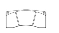 Thumbnail for Pagid racing brakes rear pad shape no. 2704