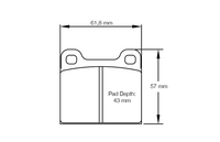 Thumbnail for Pagid racing brakes historic racing brake pad shape no. 4304