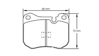 Thumbnail for Pagid Racing Brake Pads No. 4703 (Front)
