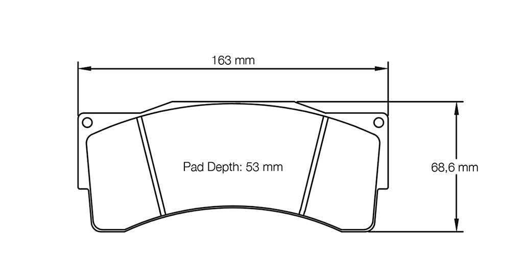 Pagid racing brakes pad shape no. 2557