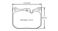 Thumbnail for Pagid Racing Brake Pads No. 4931 (Front)