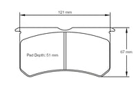 Thumbnail for Technical drawing of a Pagid 2206 brake pad with dimensions labeled