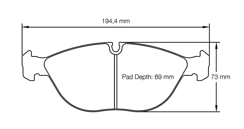 Pagid racing brake pad shape no. 2830