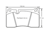 Thumbnail for Pagid racing brakes pad shape no. 4906