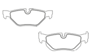 Thumbnail for Technical dimension diagram of Pagid 8035 brake pads showing two pad views with measurements: 123 mm width, 39 mm pad depth, 44 mm for the upper pad, and 48 mm for the lower pad.