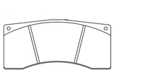 Thumbnail for Technical dimension diagram of a Pagid 8267 brake pad showing measurements: 132 mm width, 62 mm height, and 49 mm pad depth, with line drawings and text labels on a white background.