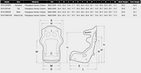 Thumbnail for Racetech RT4129HR Race Seat Size Chart image