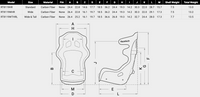 Thumbnail for Racetech RT8119HR Race Seat Size Chart Image