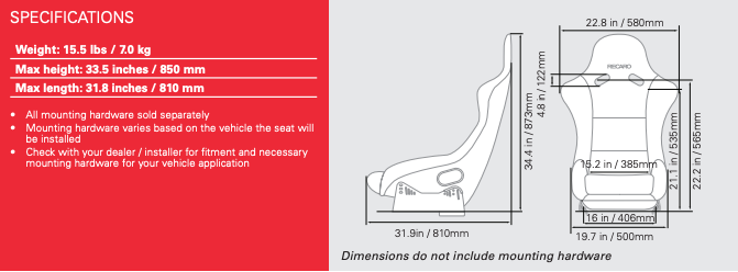 Recaro-Pole-Position-Classic-ABE-Seat-Dimensions-Image