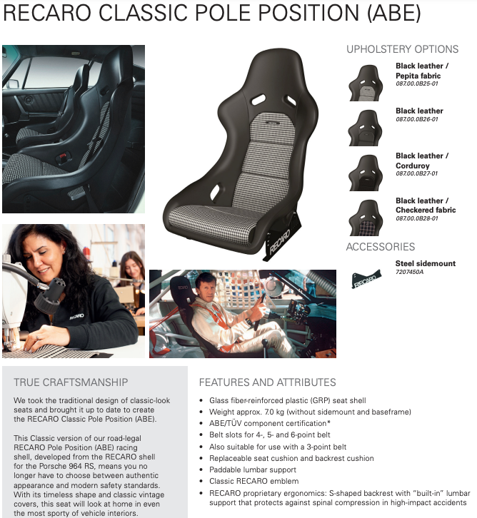 Recaro-Pole-Position-Classic-ABE-Seat-Sale-Image