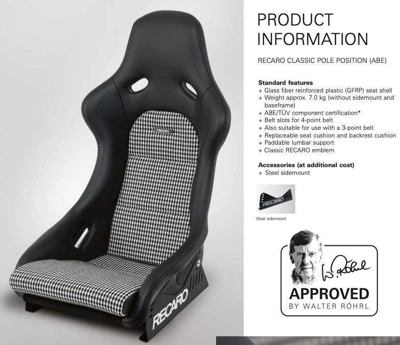 Recaro-Pole-Position-Classic-ABE-Seat-Summary-Image