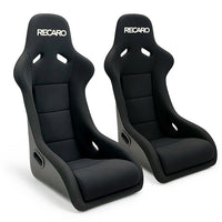 Thumbnail for A pair of black velour Recaro Pole Position RCF Infusion Limited Edition racing bucket seats