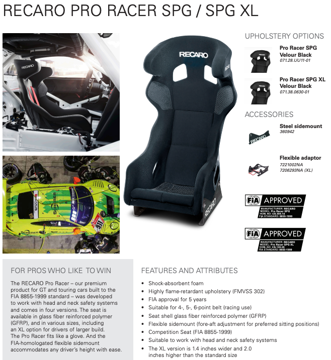 Recaro-Pro-Racer-SPG-XL-Race-Seat-Sale-image