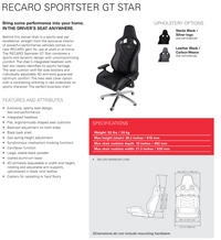 Thumbnail for Recaro-Sporster-GT-Star-Lifestyle-Seat-Sale-Image