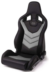 Thumbnail for Recaro-Sportster-GT-Black-Cloud-Grey-Suede-Seat-Image