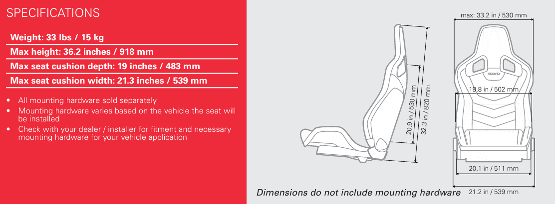 Recaro-Sportster-GT-Seat-Dimensions-Images