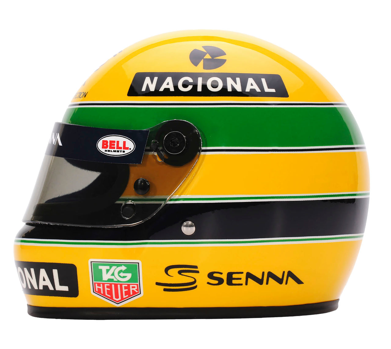 Bell Ayrton Senna 30 Year Legacy 1:2 Scale F1 Mini Helmet