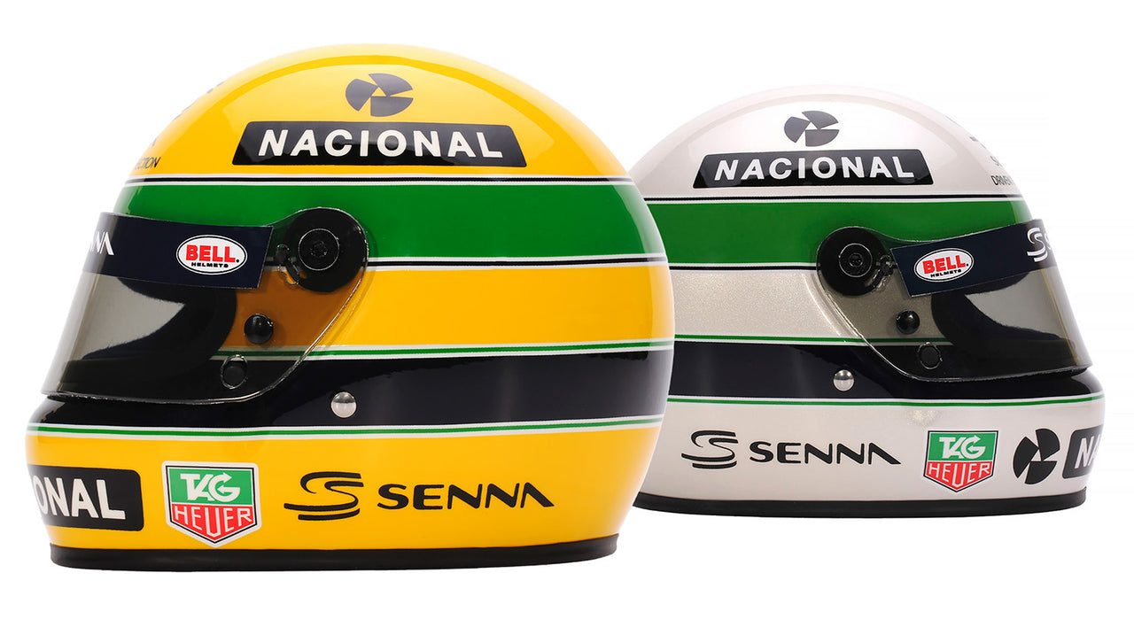 bell helmet ayrton senna Bell Ayrton Senna 30 Year Legacy 1:2 Scale F1 Mini Helmet