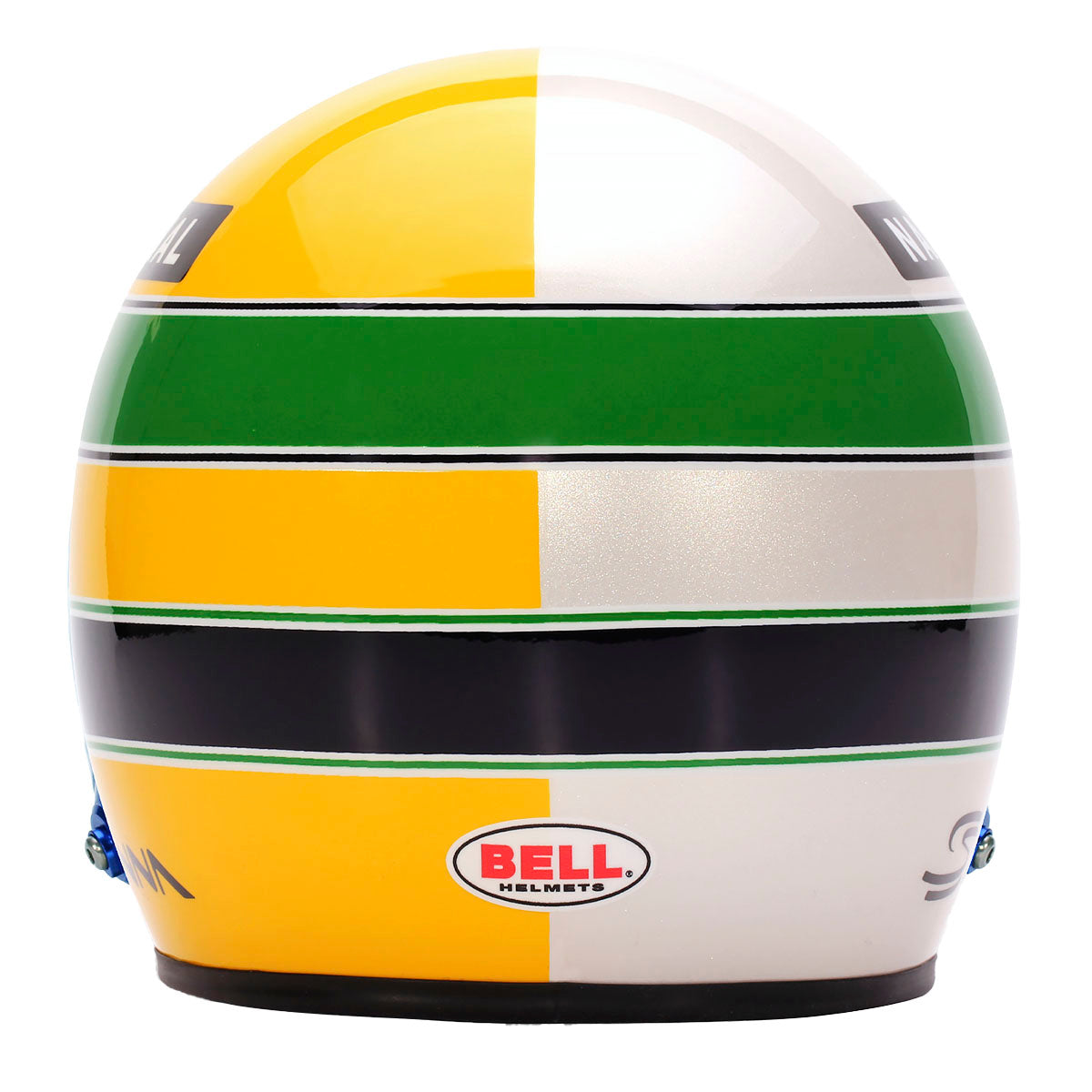 bell helmet code Bell Ayrton Senna 1:2 Scale F1 30-Year Legacy Replica Mini-Helmet – Discovery Parts
