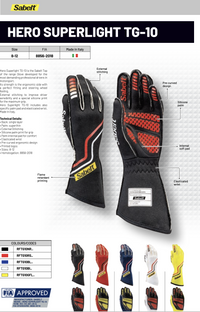 Thumbnail for Sabelt-TG-10-Auto-Race-Glove-Sale-Image