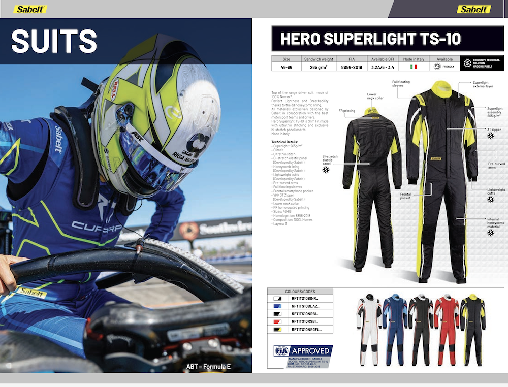 Sabelt Hero Superlight TS-10 Driver Race Suit