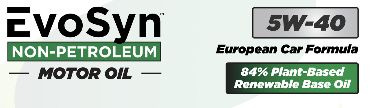 EvoSyn© Non-Petroleum 5W-40 European Car Formula Engine Oil Header Image