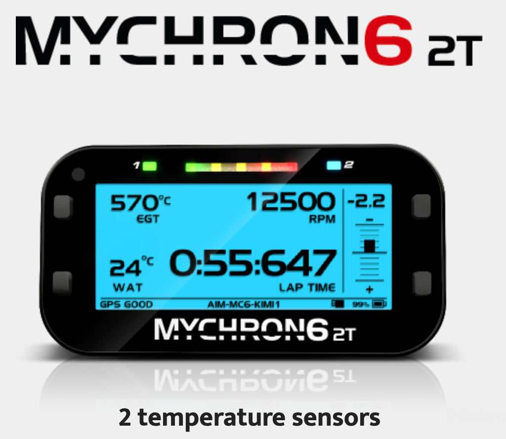 AiM Sports MyChron 6 2T Karting Dash and Data Logger