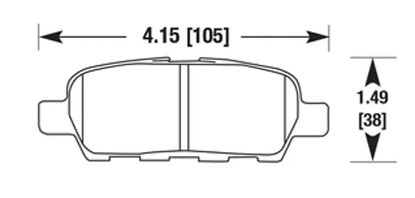 Carbotech CT905 Rear Brake Pads, 2002-2019 350Z & 370Z (Non-Brembo), 2002-2008 G35