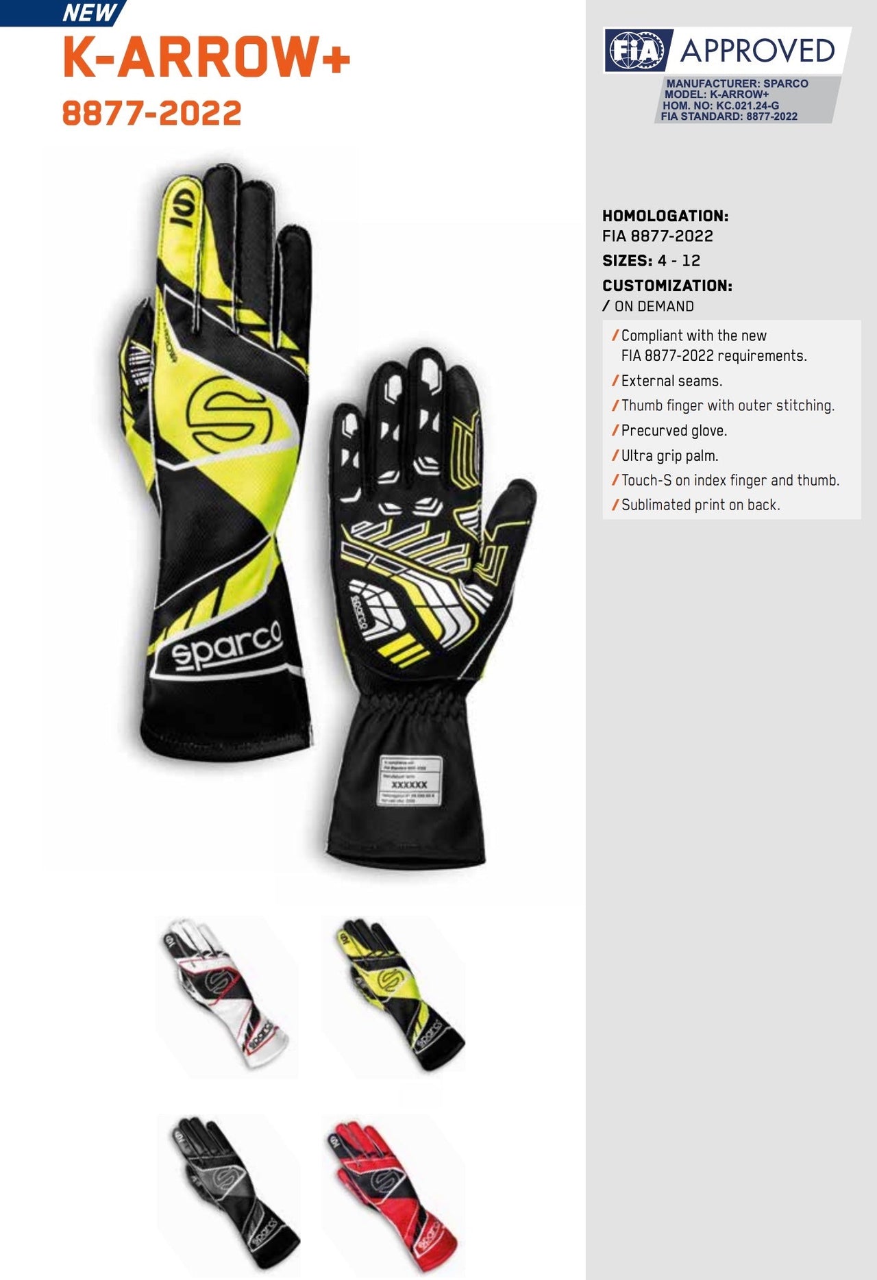 Sparco-K-Arrow_-kart-Race-Glove-sale-discount-best-deal-low-price-deal-Sale-flash-rebate-offer-cheap-Image