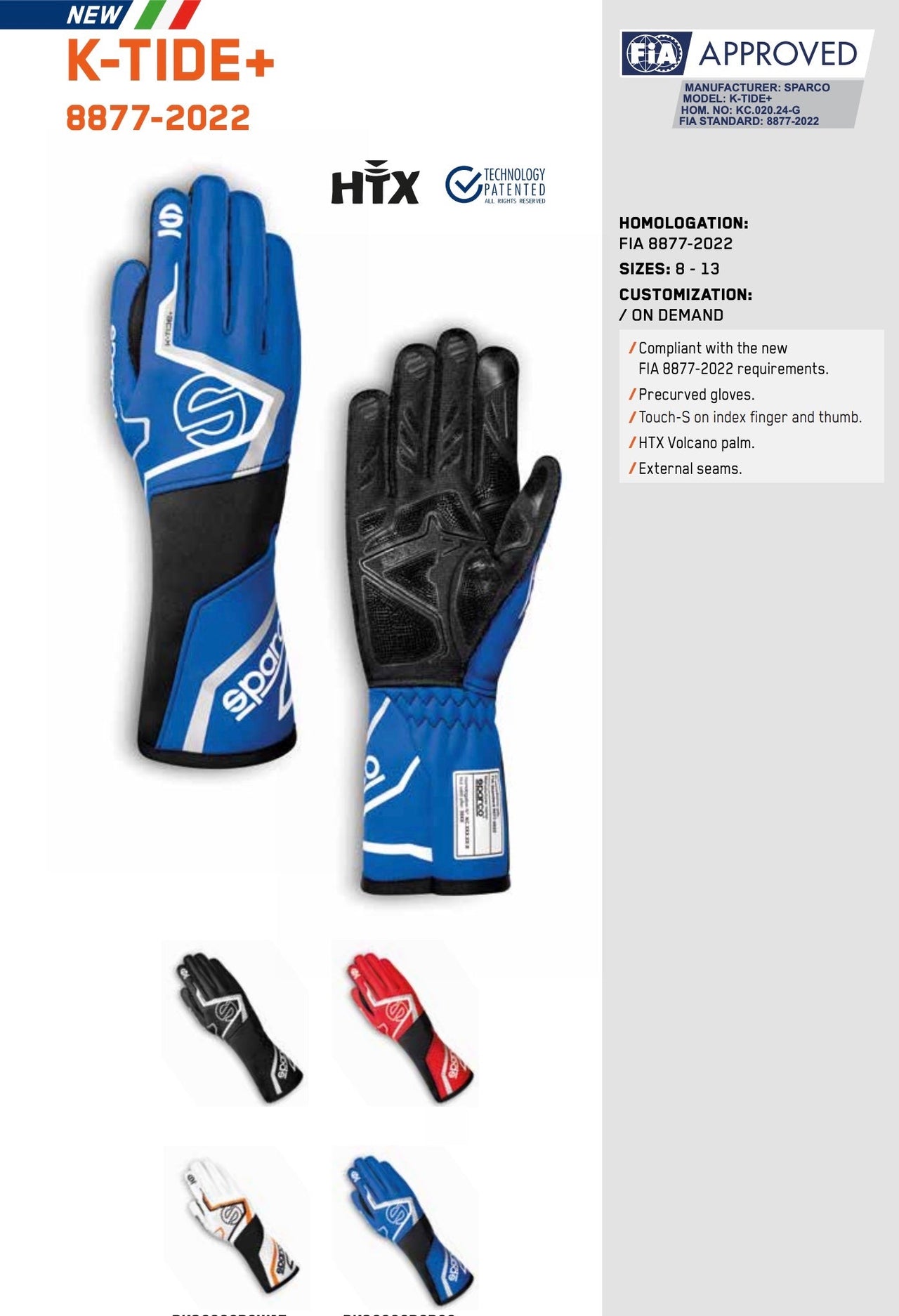 Sparco-K-Tide_-kart-Race-Glove-sale-discount-best-deal-low-price-deal-Sale-flash-rebate-offer-cheap-Image