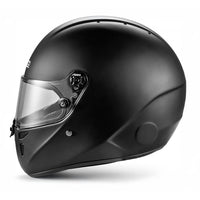 Thumbnail for Black Sparco Stealth karting helmet with clear visor on a white background
