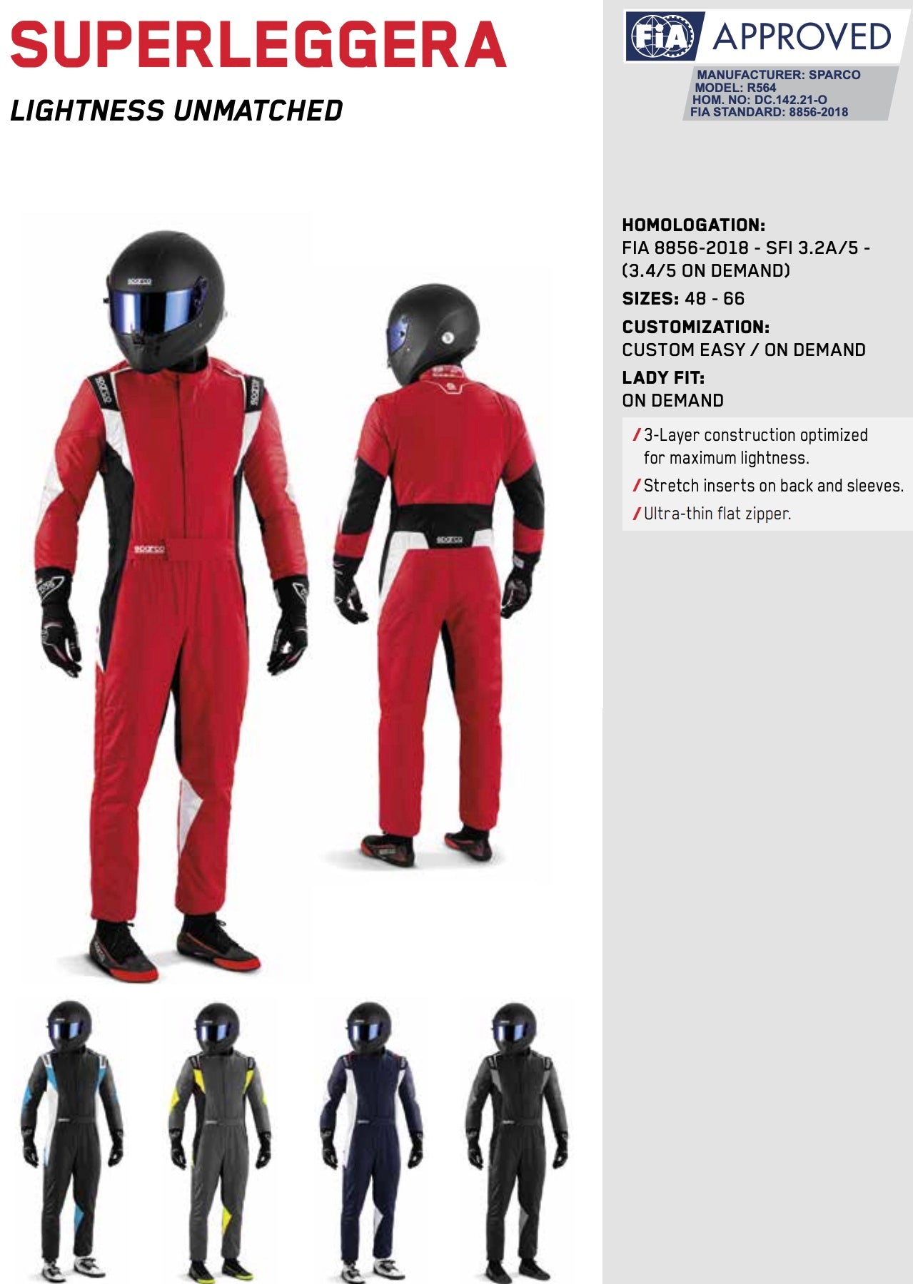 Sparco Superleggera Driver Race Suit