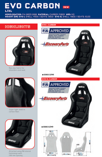 Thumbnail for Sparco QRT-C L XL Carbon Fiber Seat Measurements