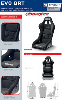 Thumbnail for Sparco Evo Race Seat measurements