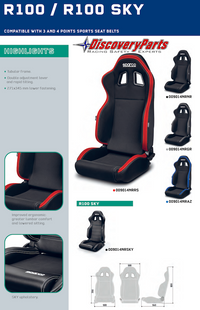 Thumbnail for Sparco R100 Seat Measurements