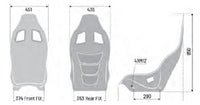 Thumbnail for Sparco Ultra Race Seat 008037FNR Dimensions