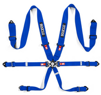Thumbnail for Sparco 6 Point Competition aluminum pull down racing harness with 2030 expiry