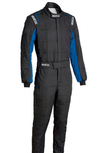 Thumbnail for Sparco Conquest 3.0 Race Suit Black / Blue Front Image