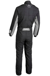 Thumbnail for Sparco Conquest 3.0 Race Suit Black / Grey Rear Image