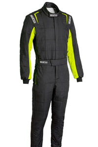 Thumbnail for Sparco Conquest 3.0 Race Suit Black / Yellow Front Image